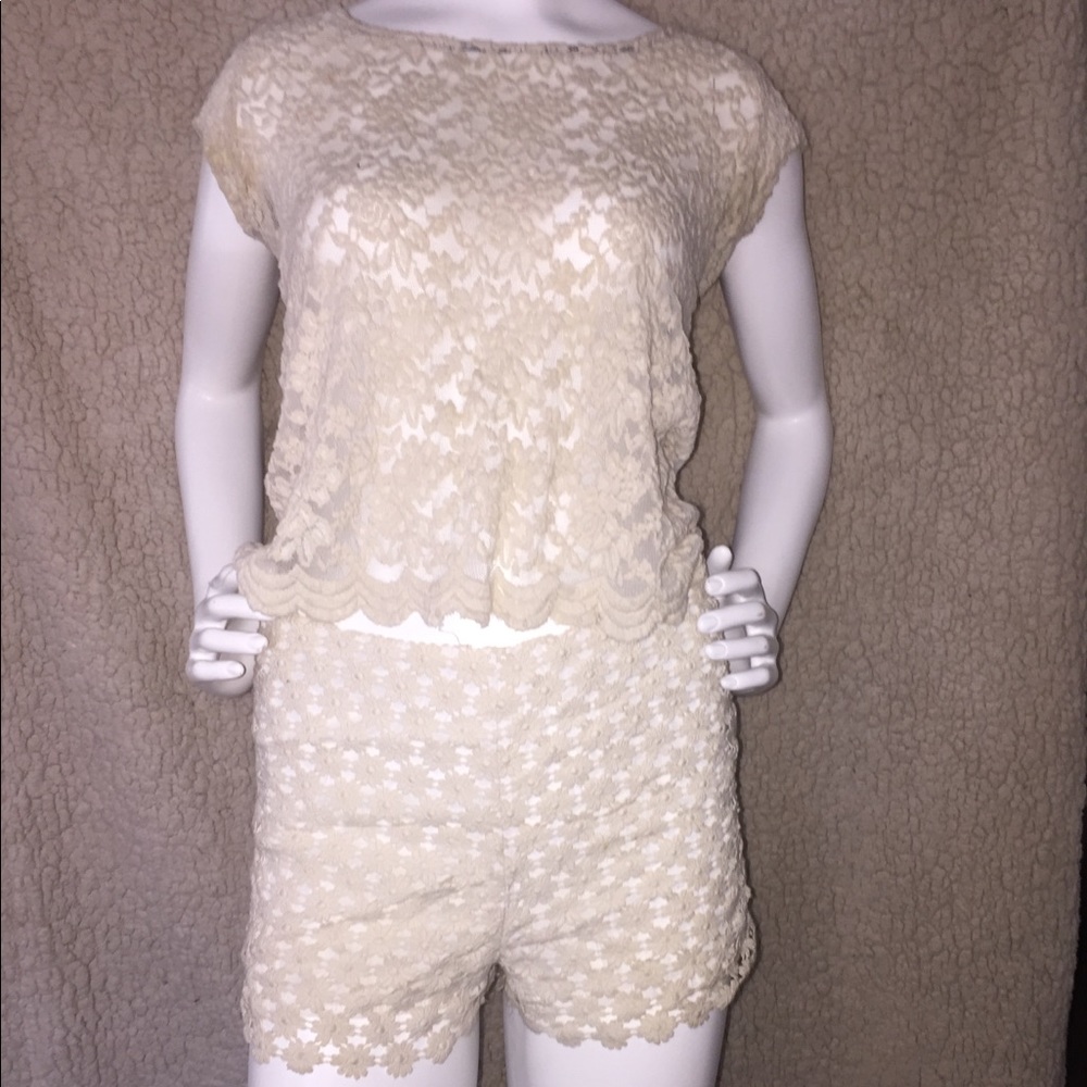 See through top and shorts. Bathing suit cover up